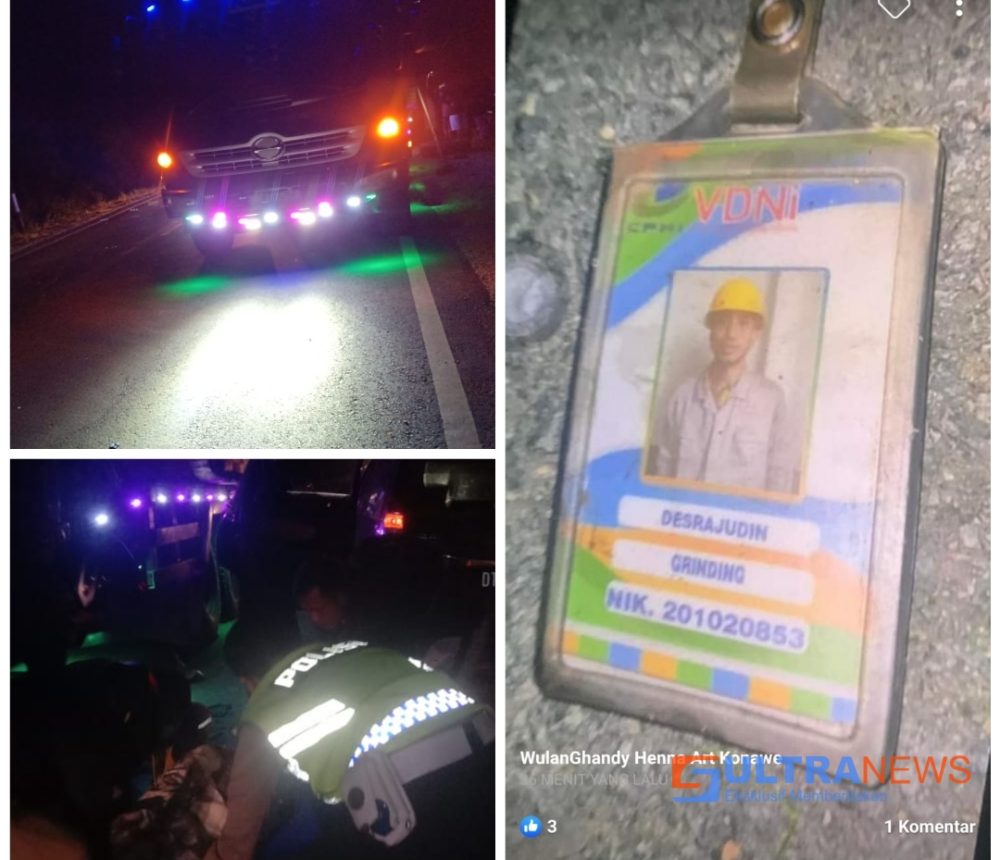 Karyawan PT VDNI Tewas Akibat Hantam Mobil Tronton di Uepai Konawe